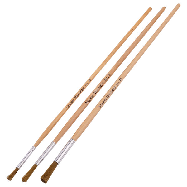 Major Brushes Golden Synthetic Brushes Sizes 4, 8 & 10 Assorted Pa...