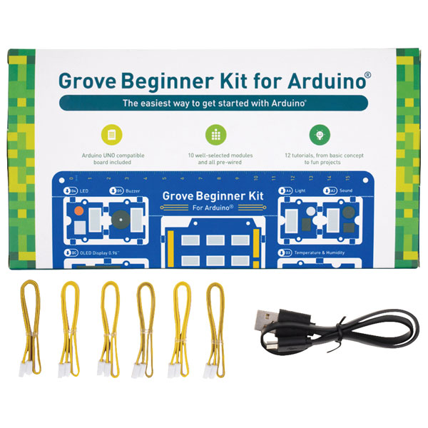 Seeed 110061162 Grove Beginner Kit for Arduino with 10 Sensors and 12 Projects