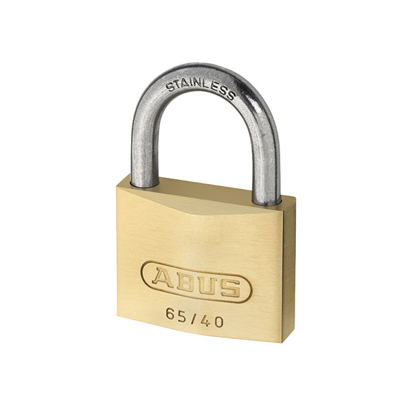 ABUS 42406 65IB/50mm Brass Padlock Stainless Steel Shackle Keyed A...