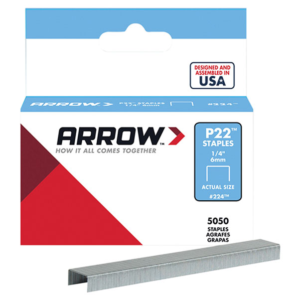  A224 P22 Staples 6mm (1/4in) Box 5050