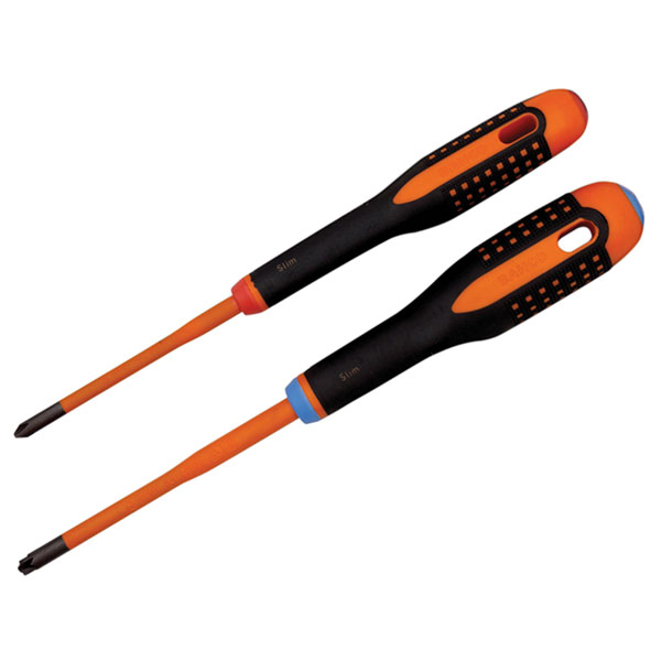 Bahco BE-9890SL Insulated ERGO™ SLIM Combi Screwdriver Twin Pack