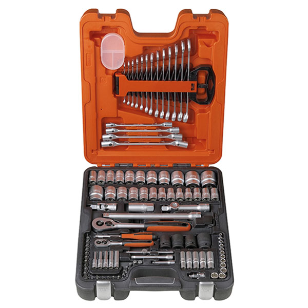 Bahco S106 Socket & Spanner Set of 106 AF & Metric 1/4 & 1/2in Drive