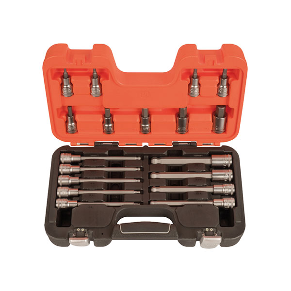Bahco S18HEX 1/2in Drive Socket Set of 18 Metric