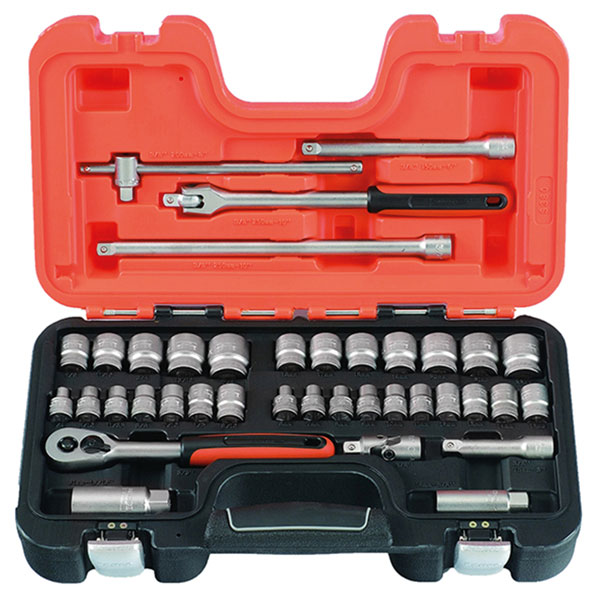 Bahco S380 Socket Set of 38 Metric 3/8in Drive