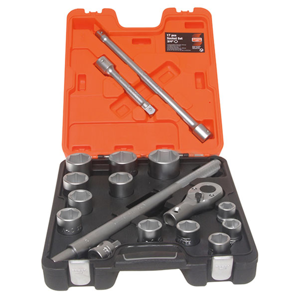 Bahco SLX17 Socket Set of 17 Metric 3/4in Drive