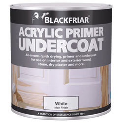 Quick Drying Acrylic Primer Undercoat White 1 litre