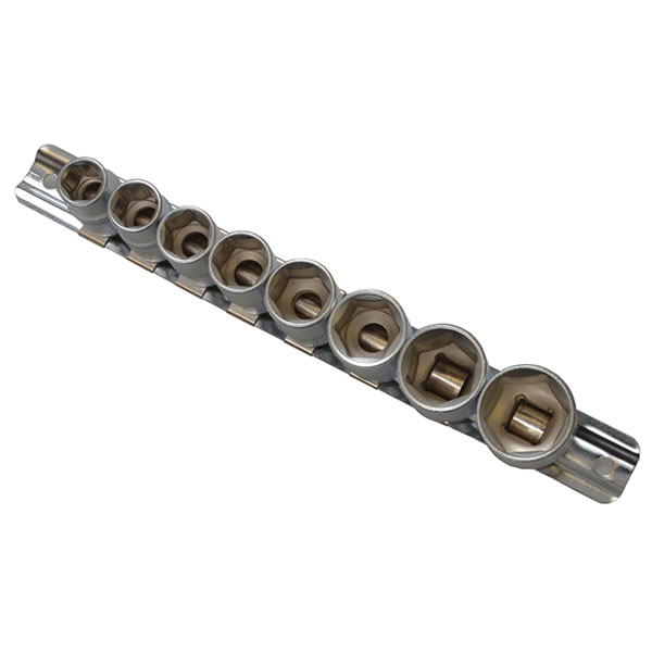 BlueSpot Tools 01524 3/8in Drive Socket Set on Rail Metric, 8 Piece