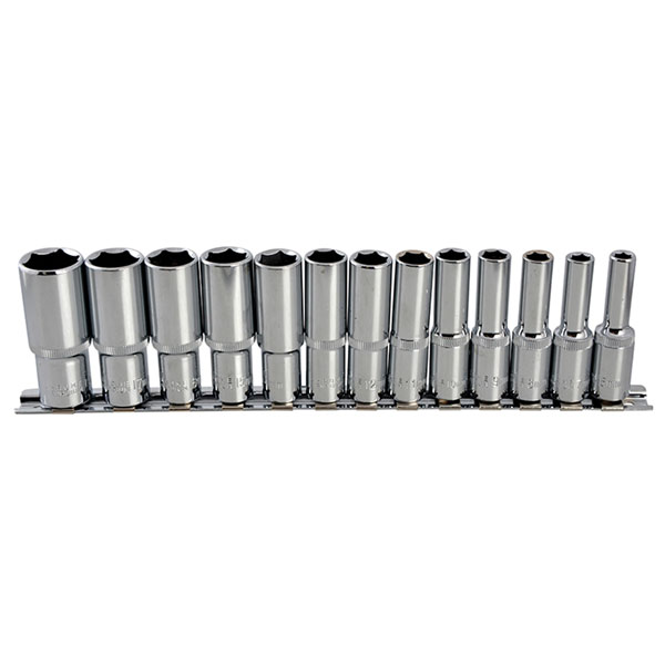 BlueSpot Tools 01542 Deep Socket Set of 13 Metric 3/8in Square Drive