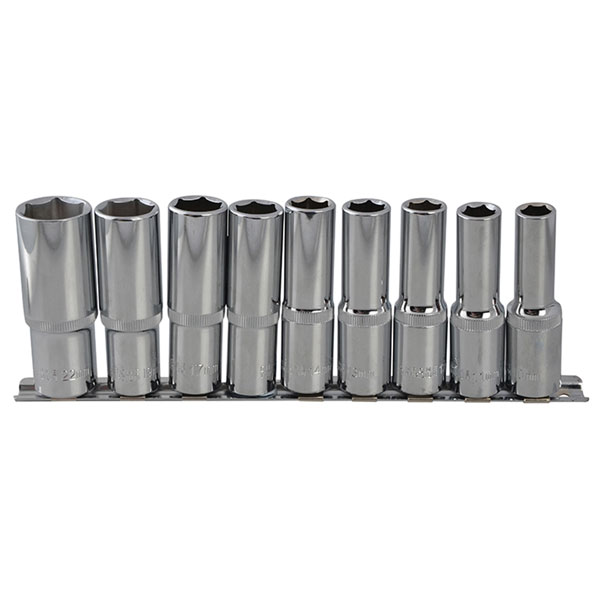 BlueSpot Tools 01541 Deep Socket Set of 9 Metric 1/2in Square Drive
