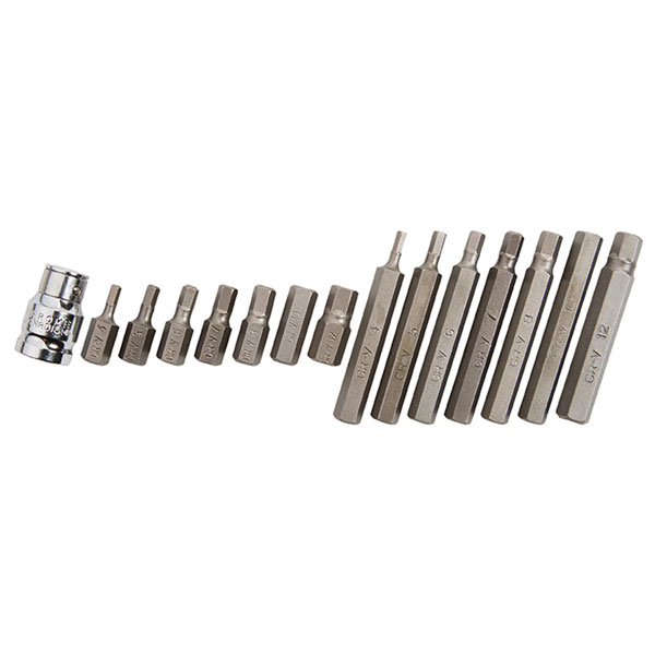BlueSpot Tools 1513 Hex Bit Set, 15 Piece