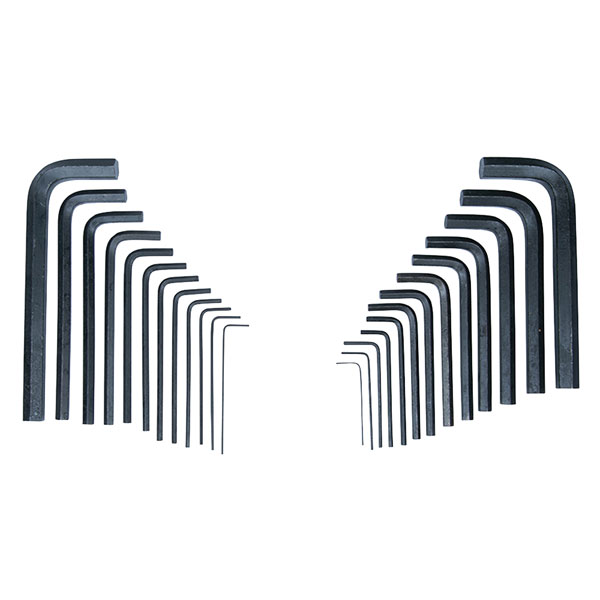 BlueSpot Tools 15307 Metric & Imperial Hexagon Key Pouch Set of 25