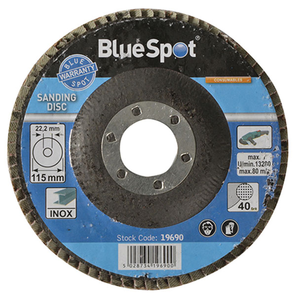 BlueSpot Tools 19694 Sanding Flap Disc 115mm 80 Grit