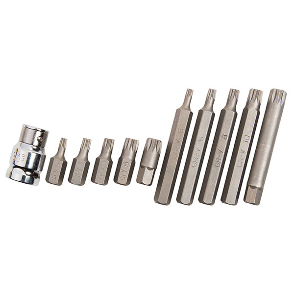 BlueSpot Tools 1515 Spline Bit Set, 11 Piece