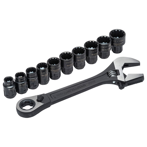 Crescent® CPTAW8 X6™ Pass-Thru™ Adjustable Wrench Set 11 Piece