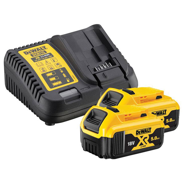 Dewalt Dcb184b2c Xr Charger And Battery Set 18v 2 X 50ah Li Ion