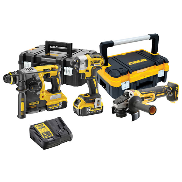 Dewalt Dck305p2t Xr Brushless Triple Kit 18v 2 X 50ah Li Ion