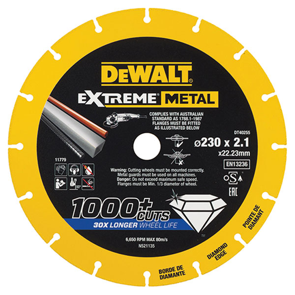  DT40255-QZ Extreme Metal Cut Off Saw Blade 230 x 22.23 x 2.10mm