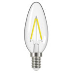 LED BC (B22) Candle Filament Non-Dimmable Bulb, Warm White 250 lm 2.4W