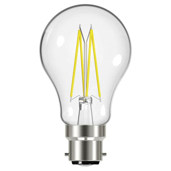 LED BC (B22) GLS Filament Non-Dimmable Bulb, Warm White 470 Lm 4.3W ...