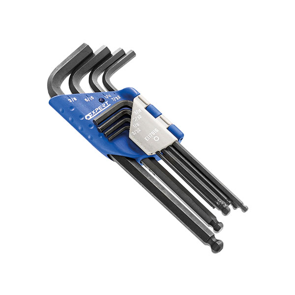Expert E117816 Ball End Hexagon Key Long Arm Set of 8 Imperial (3/...