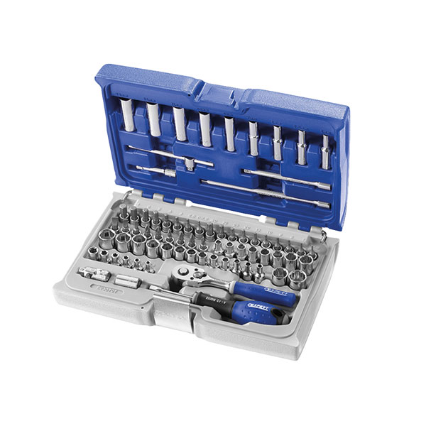 Expert E030707 Socket & Accessory Set of 73 A/F & Metric 1/4in Drive