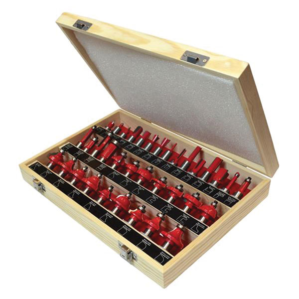 Faithfull FAIRBS35 1/2in TCT Router Bit Set, 35 Piece