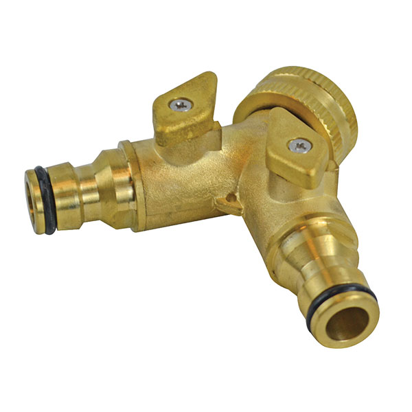 Faithfull SB3030 2 Way Shut Off Valve 19mm (3/4in) to 2 x 12.5mm (...