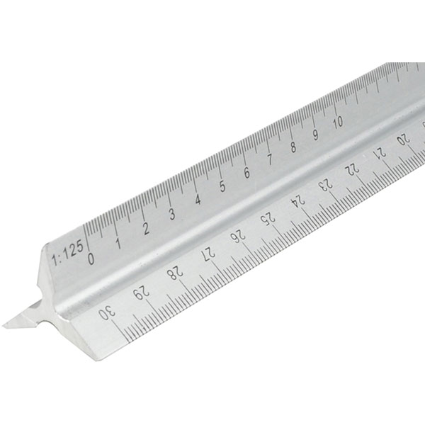 Faithfull FAIRULETRI Aluminium Rule 300mm Triangle