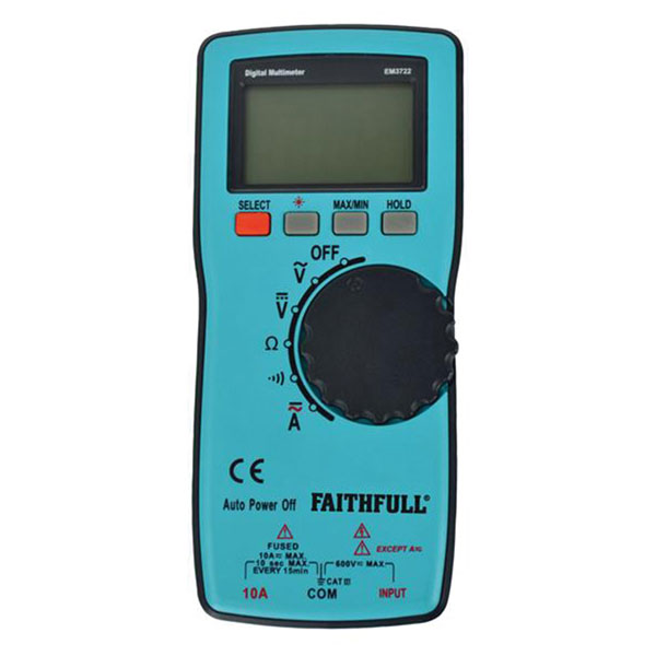 Faithfull EM3722 Auto-Range Digital Multimeter