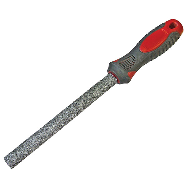 Faithfull FAITLFILE Carbide Tile File Half Round Soft Grip 150mm (6in)