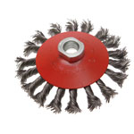 Conical Wire Brush 100mm M14x2 Bore, 0.50mm Wire