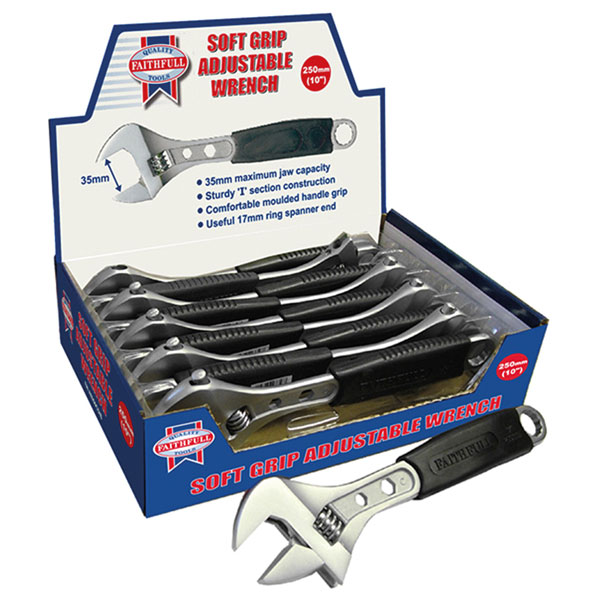 Faithfull FAIAS250CDIS Contract Adjustable Spanner 250mm Display (10)