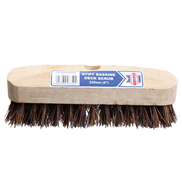 Faithfull PA513FA Deck Scrub Stiff Broom Head 225mm (9in)