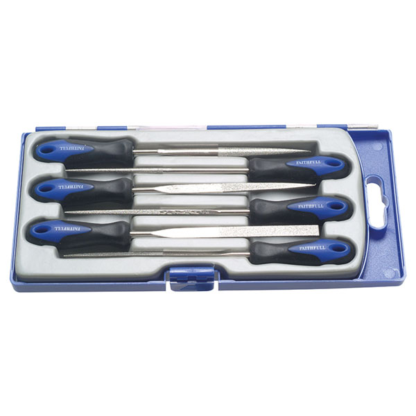 Faithfull FAIPPDIAMOND Diamond Needle File Set 6 Piece