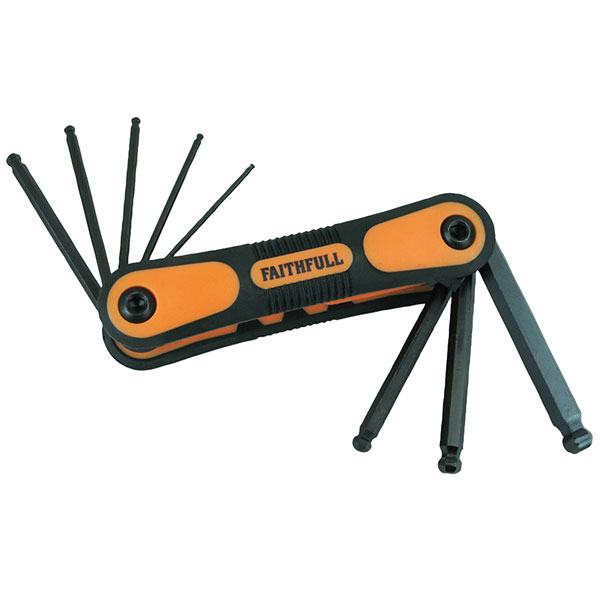 Click to view product details and reviews for Faithfull Faihksf8mb Folding Ball End Hexagon Key Set Of 8 Metric.