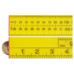 Folding Rule Yellow ABS Plastic 1m / 39in