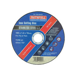 Inox Cutting Disc 100 x 1.2 x 16mm