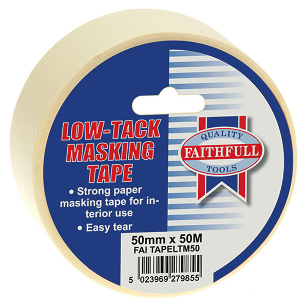  00542550TB Low Tack Masking Tape 25mm x 50m