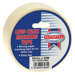 Low Tack Masking Tape 25mm x 50m