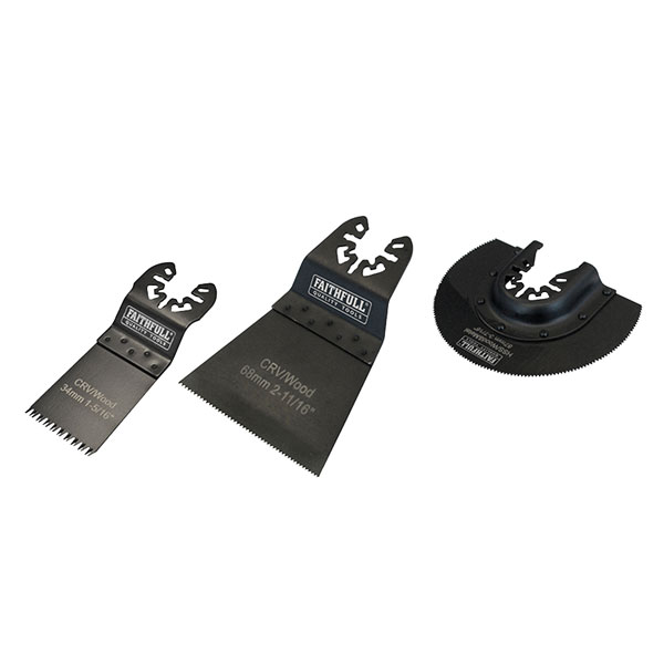 Faithfull MT00TB1702 Multi-Function Tool Blade Set, 3 Piece