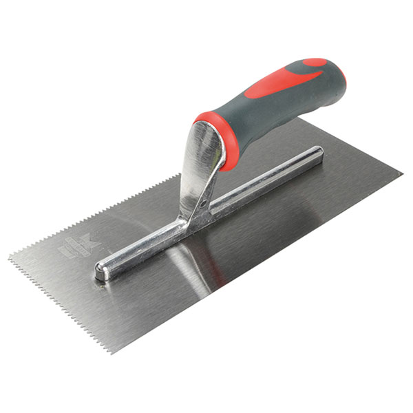 Faithfull FAISGTNOT3 Notched Trowel V 3mm Soft Grip Handle 11 x 4....