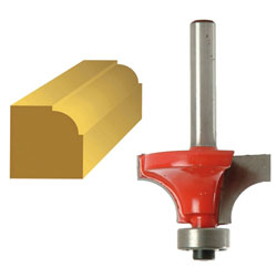 Router Bit TCT 9.5mm Rounding Over 1/4in Shank