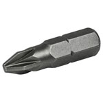 Pozi S2 Grade Steel Screwdriver Bits PZ1 x 25mm (Pack 3)