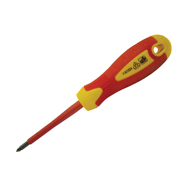 Faithfull FAISDVDEPZ1 VDE Soft Grip Screwdriver Pozidriv Tip PZ1 x...