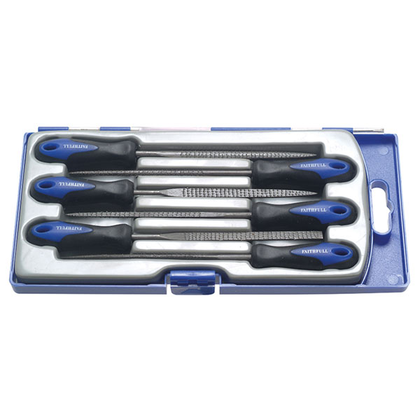 Faithfull FAIPPWRASP Precision Needle Rasp Set 6 Piece
