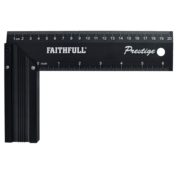 Faithfull 718L30 Prestige Try Square Black Aluminium 300mm (12in)