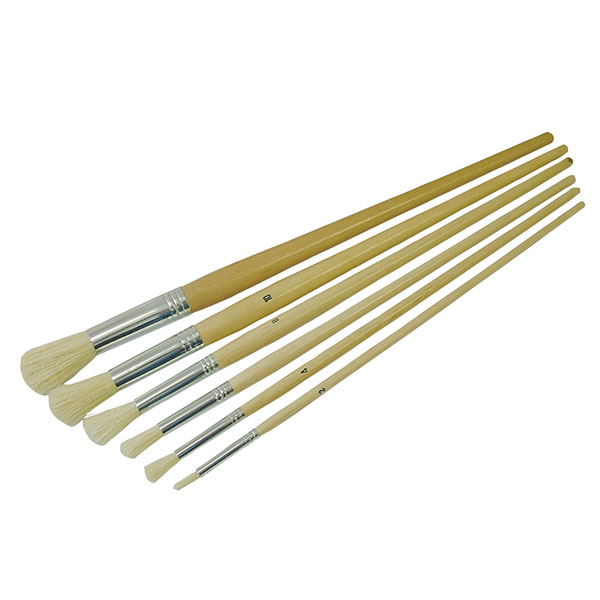  75Q0191 Round Fitch Brush Set 6 Piece