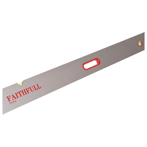 Faithfull FAISL8 Screeding Level 2.4m (8ft) 3 Vial & Grips