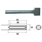 SDS Max Straight Scaling Chisel 50 x 400mm