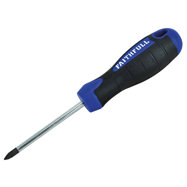 Faithfull FAISDPZ2L Soft Grip Screwdriver Pozidriv Tip PZ2 x 250mm...